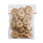 Пуговицы 4 прокола 24L (15мм), (Beige (бежевый)), 36 шт