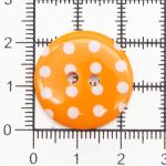 Пуговицы 2 прокола, Горошек 36L (331 оранжевый), 36 шт