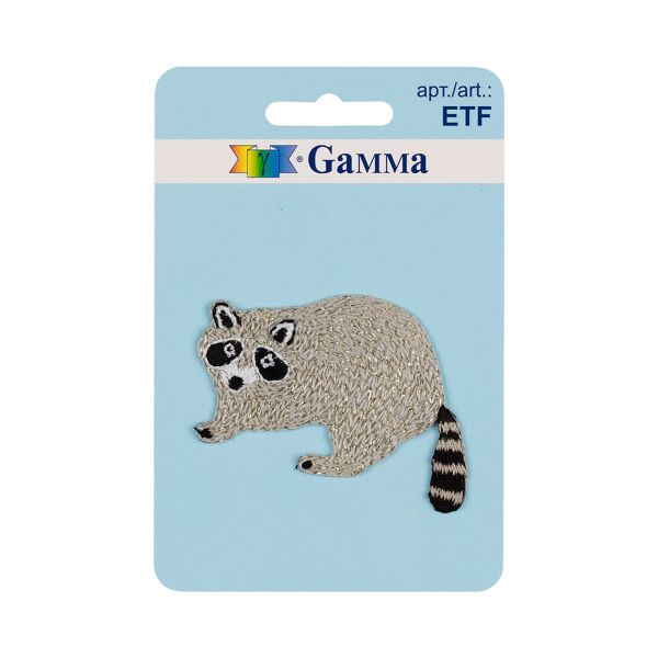 Термоаппликация №03, 1 шт, 01-306 Енот 4.2х6 см, Gamma ETF
