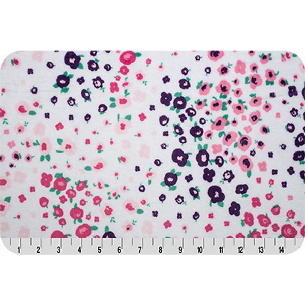 Плюш (ткань) Peppy Mockingbird Cuddle 440 г/м², 48х48 см, floral fields Paris pink