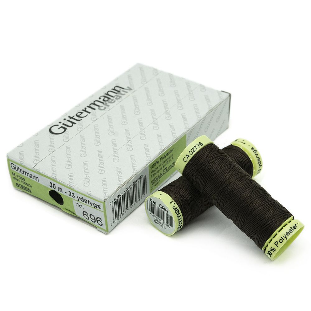 Нитки отделочные Gutermann Top Stitch, 30м, 696 т.шоколад, 5 катушек