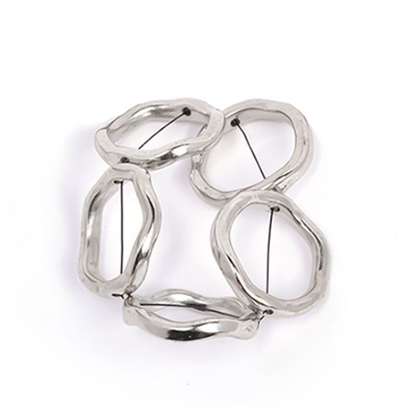 Бусины пластик под металл ⌀23 мм, 5021 цв. никель, 50 г