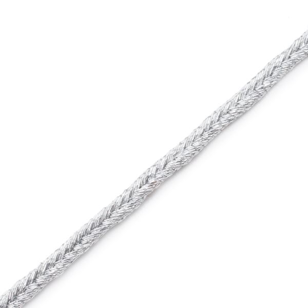 Шнур металлизированный сутаж ⌀2.0 мм / 20 метров, серебро