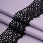 Кружево вязаное (тесьма) хлопковое 55 мм / 25 метров, рис.55.01.180 (черный) С3749Г17