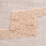 Кружево эластичное (стрейч) 25 мм / 50 метров, бежевый, К009.025