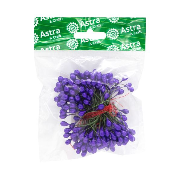 Тычинки для искусственных цветов 0,5х6см (вес 50гр ±3 гр) (10 фиолетовый)