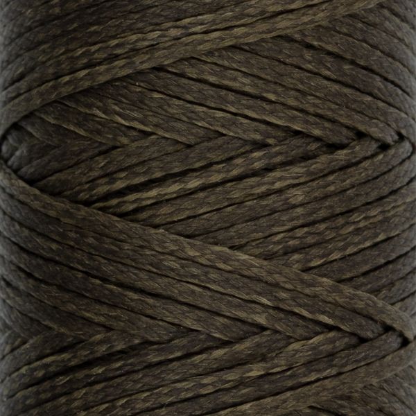 Нитки для кожи вощёные плоские 0.8 мм, 25 м, 012 т. зеленый, LC-001, Промысел