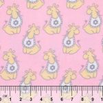 Ткань для пэчворка Peppy Молочные сны фланель, рулон 112 см / 5 метров, МС-02 розовый, Peppy