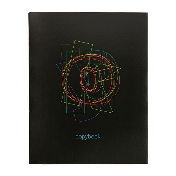 Тетрадь Шрифты A5 96 л. на скобе 60 г/м², 6 шт, клетка, SVT 961221 01 черный, Светоч