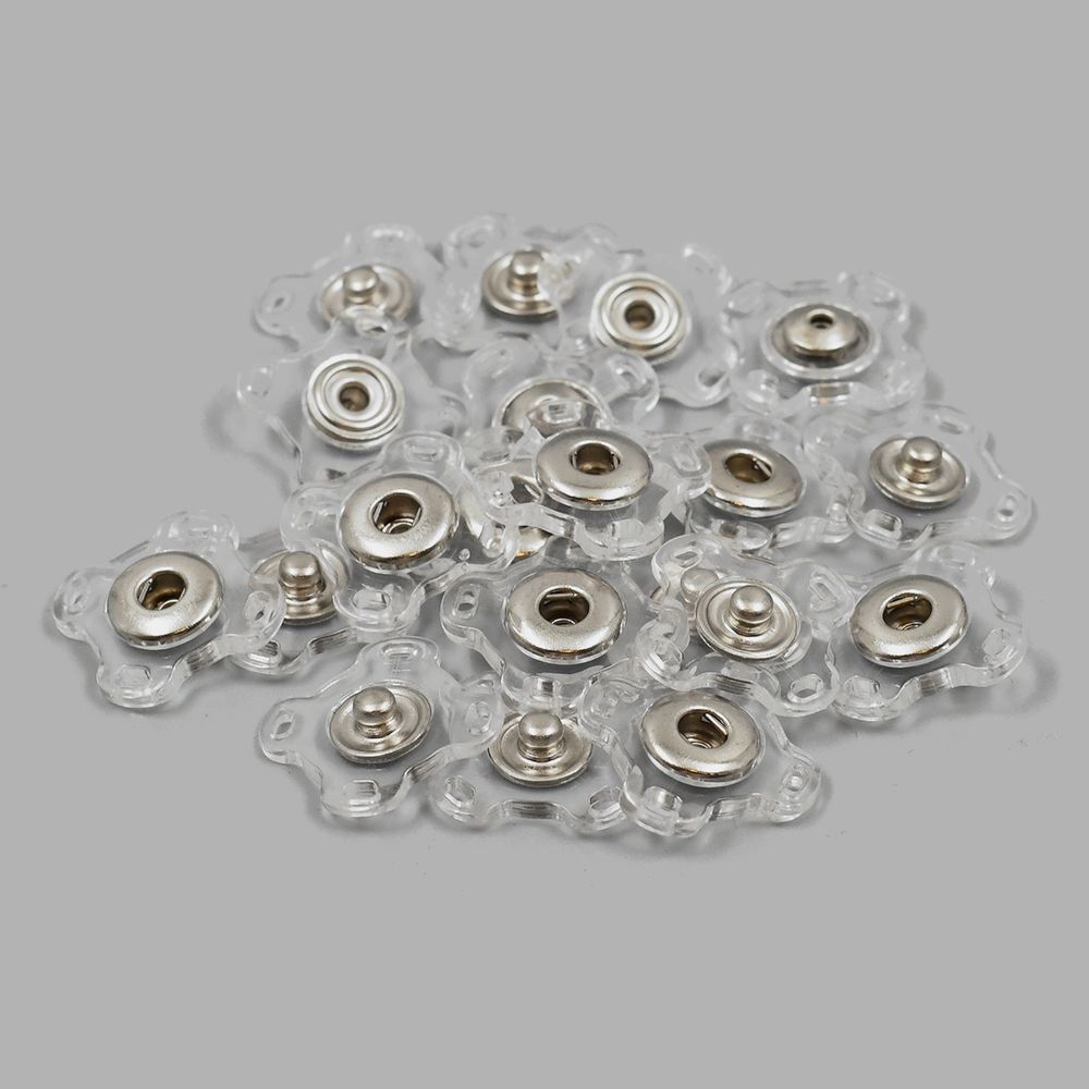Кнопка пришивная металл ⌀21.0 мм, металл, clear, 10 шт