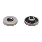 Кнопка Альфа (S-образная) ⌀10.0 мм, ≈144 шт, СТАЛЬ, черный никель, NEW STAR