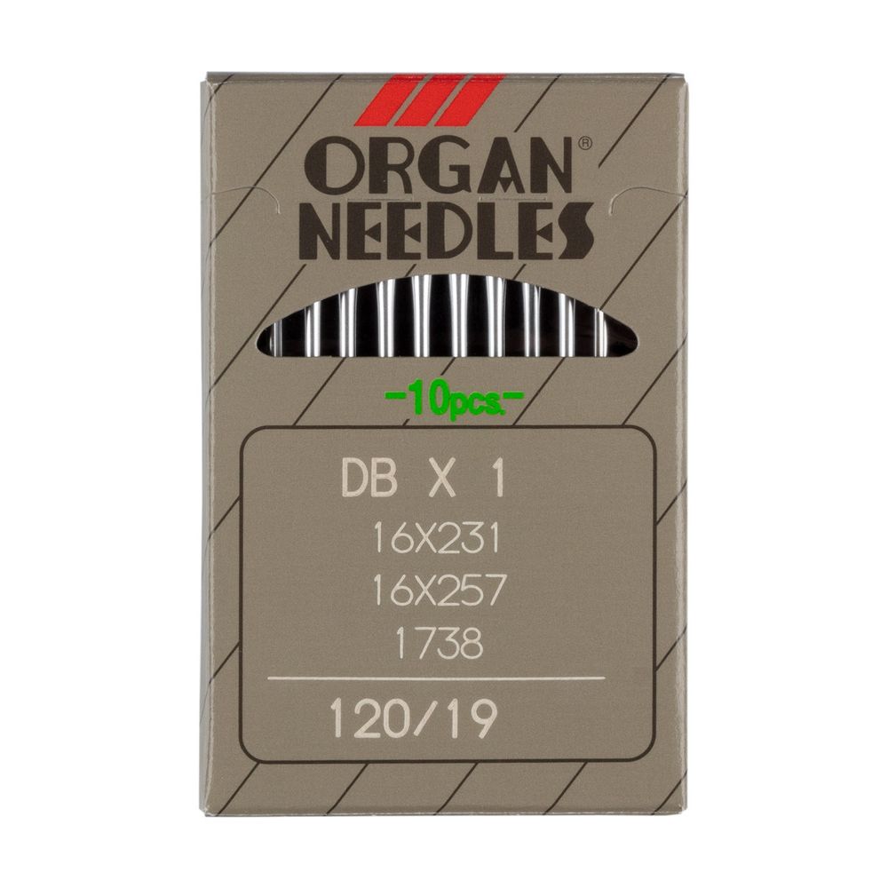 Иглы для промышленных швейных машин Organ DB*1738 / DB*1 10 шт, 120