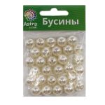 Бусины пластик (жемчуг) ⌀12 мм, 25 г, Astra&Craft, 003 NL телесный