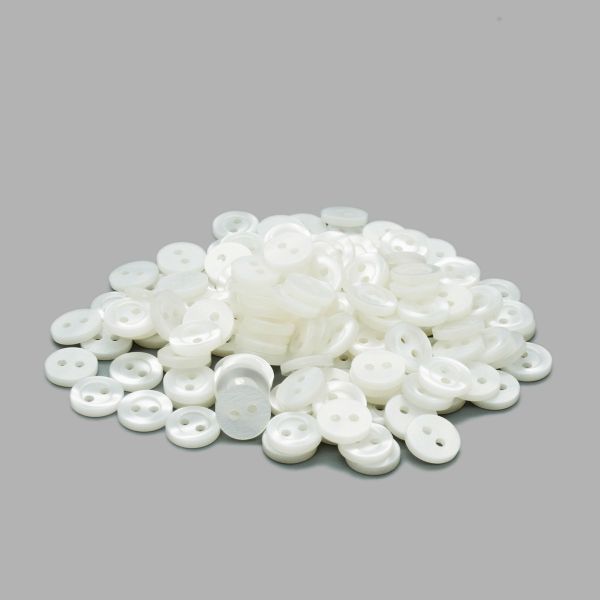 Пуговицы 2 прокола 18L, 11 мм, (white (белый)), CB-M-10, 144 шт