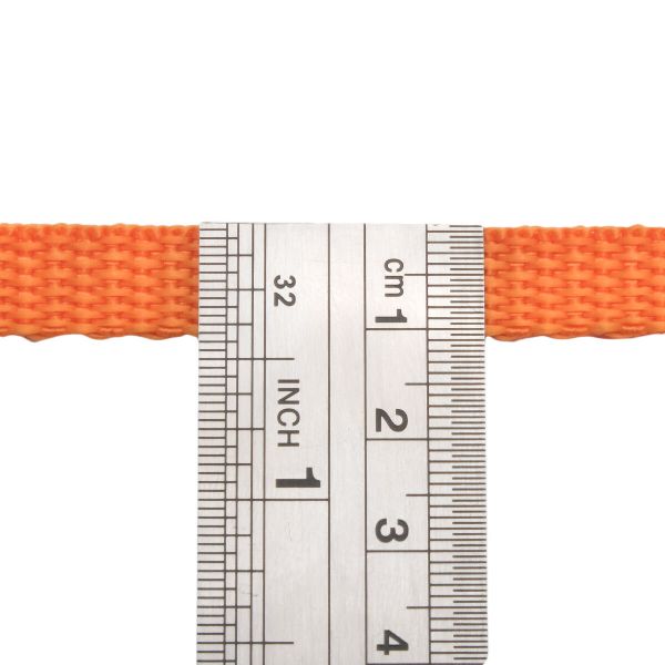 Стропа (ременная лента) 10 мм / 25 метров, толщ. 1.0 мм, [5.5 г/пог.м], 100% п/п, 4 оранжевый