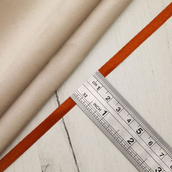 Лента атласная 1-сторонняя 6.0 мм / 22.86±1 метров, 046 т.оранжевый, Globus