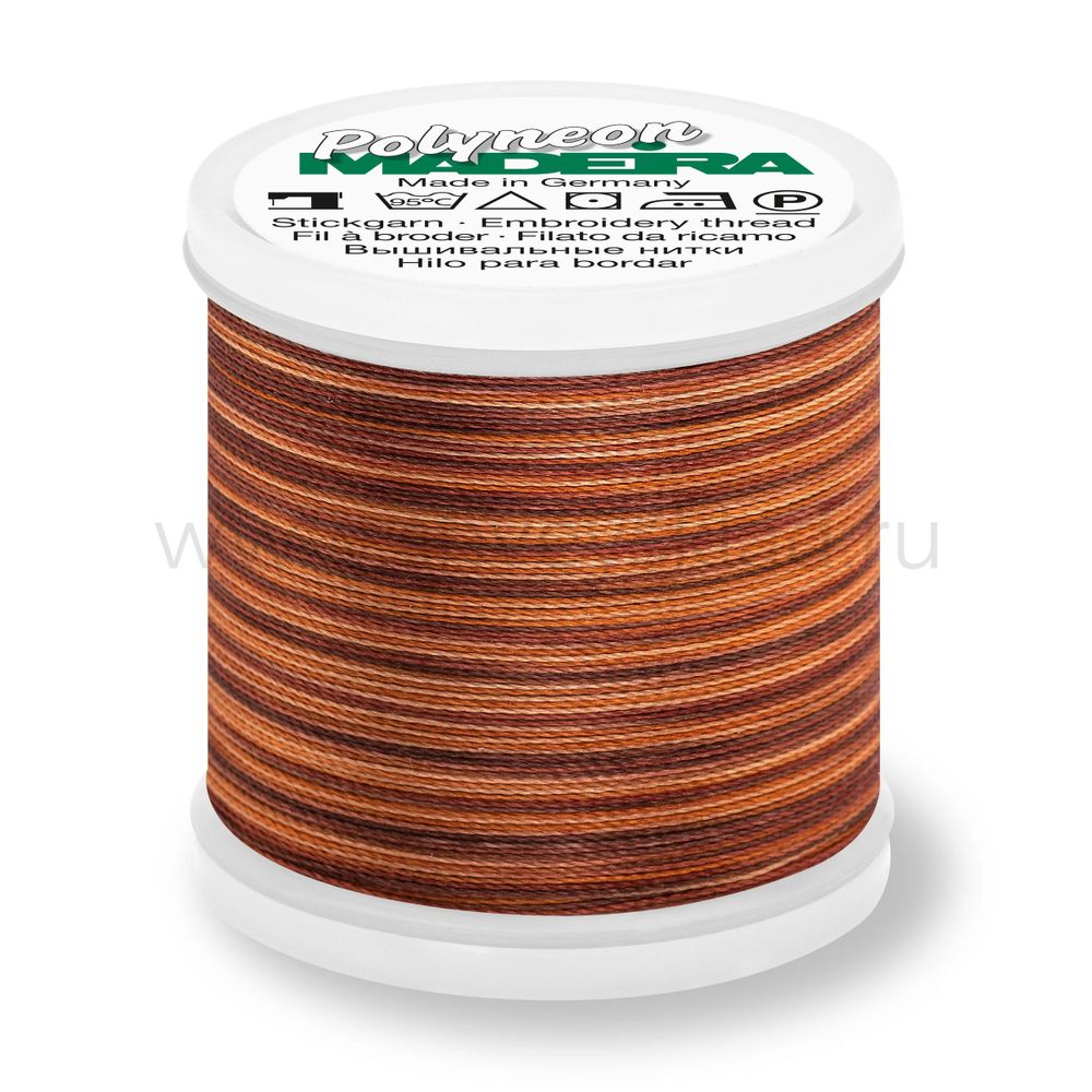 Нитки вышивальные флюоресцирующие Madeira Polyneon №40, 200 м, цв. 1510, 9845, 5 катушек