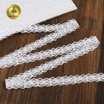 Кружево вязаное (тесьма) 15 мм / 10 метров, D1010, тонкая нить, цв.01 белый, Kruzhevo