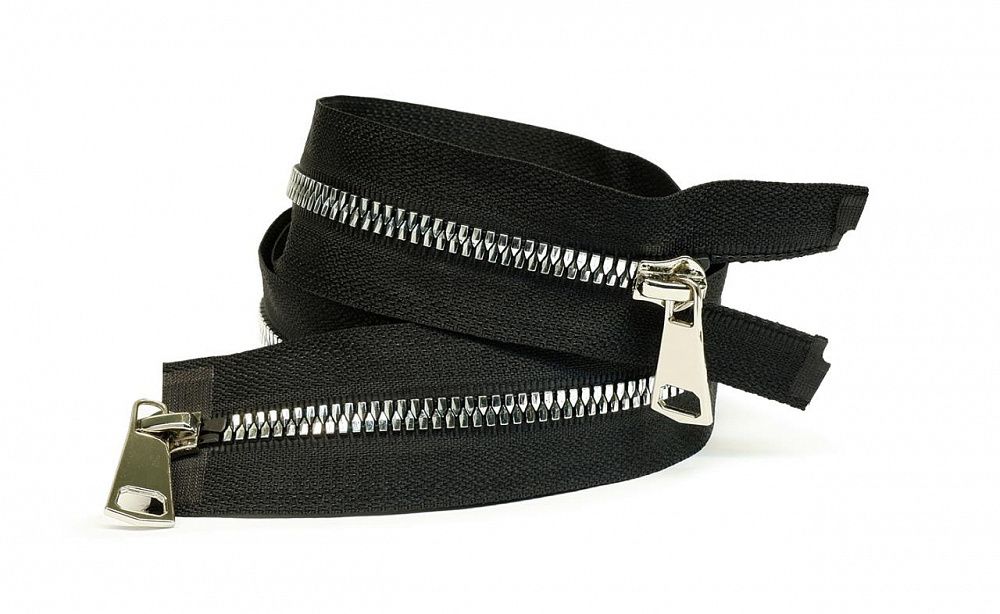 Молния трактор Т5 (5 мм) 2 зам., разъем., 90 см, никель, цв. D580 черный, MaxZipper Premium, 1 шт /TOS/