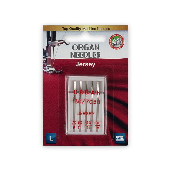 Иглы для швейных машин для джерси 130/705 H, №70-100, для, 5 игл, 5221000BL 70-100, ORGAN