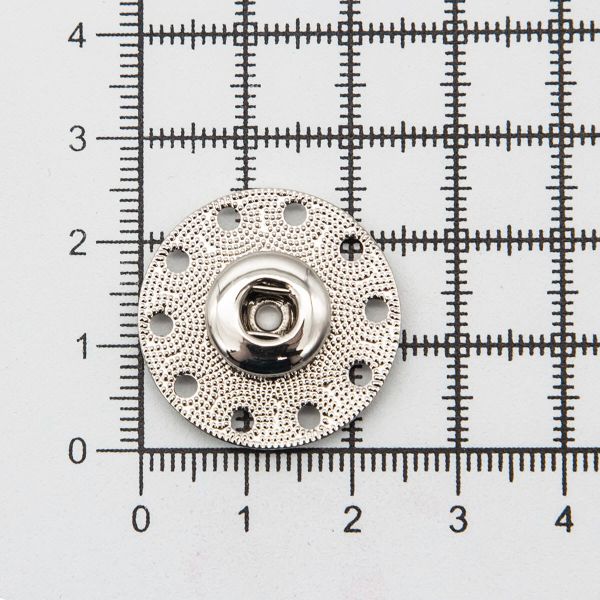 Кнопка пришивная металл ⌀25.0 мм, металл, S, уп.10 шт