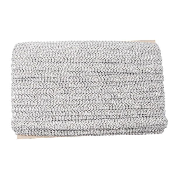 Тесьма отделочная Шанель, металлизир. 13 мм, 25 м, SR37 серебро