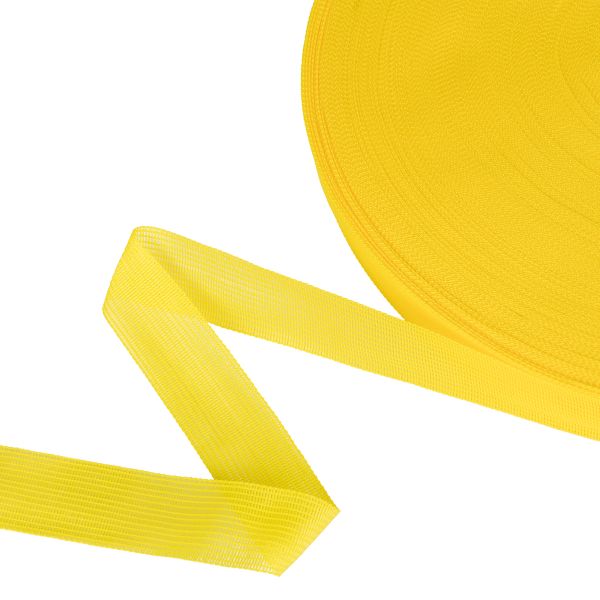 Тесьма (лента) окантовочная 22 мм / 100 метров, 504 желтый, Gamma 022 О ЦВ