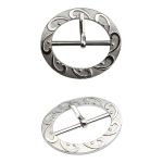 Пряжка ременная металл 35 мм, никель, 10 шт, S090057