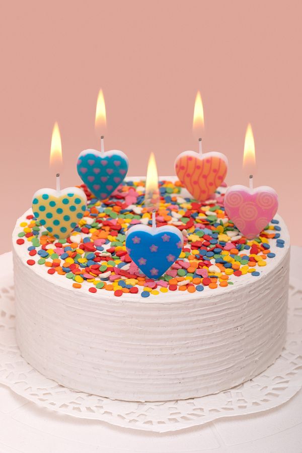 Набор свечей для торта 3.6 г, 12х5 шт, Сердечки, Boomzee BCD-20