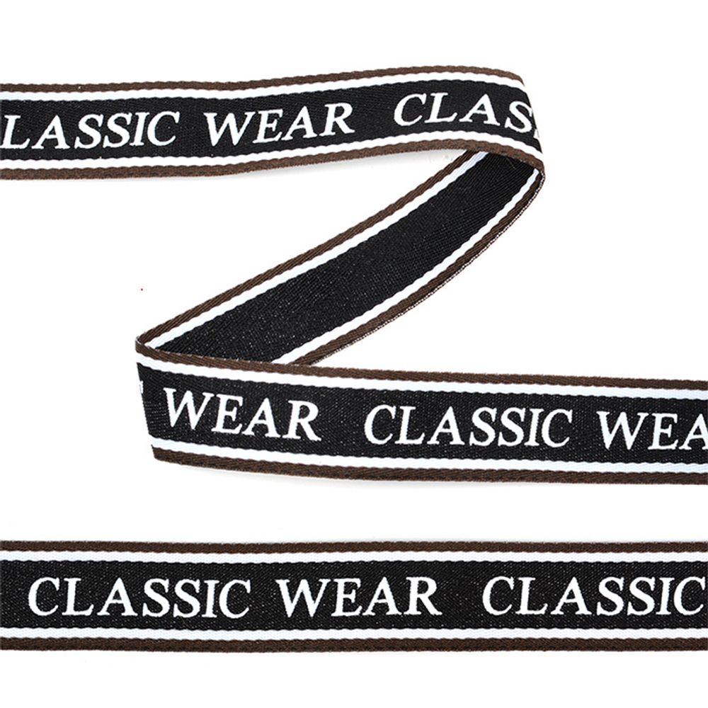 Стропа (ременная лента) декоративная Classic wear 20 мм / 45.7м, черный