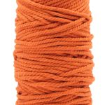 Шнур круглый х/б ⌀4.0 мм / 100 метров, (бобина) (оранжевый)
