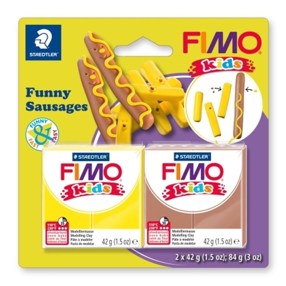 Детский набор Fimo Kids Kit &quot;Веселые колбаски”, 8035-16