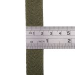 Тесьма (лента) киперная 20 мм / 50 метров, 6 г/м, 100% полиэфир, 24 олива