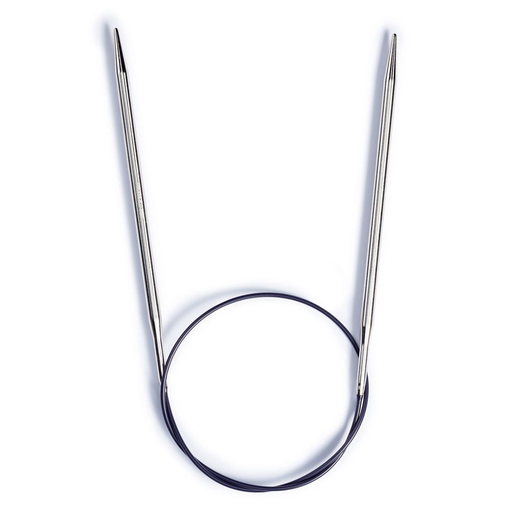 Спицы круговые ⌀5.0 мм, 60 см, 1 шт, серебристые, Prym 212162
