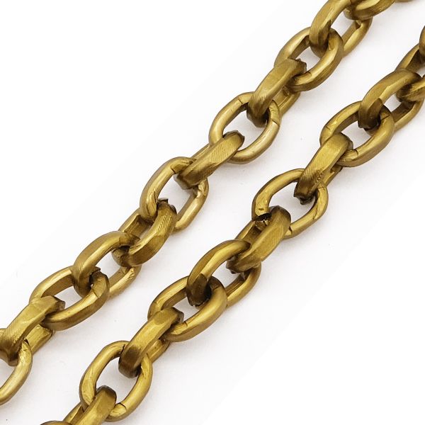 Цепь алюминиевая 10,5х7,6 мм, 10 м, антик