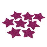 Набор декоративных элементов из ткани Звездочки 35х0,5мм 8 шт (малиновый), 28655