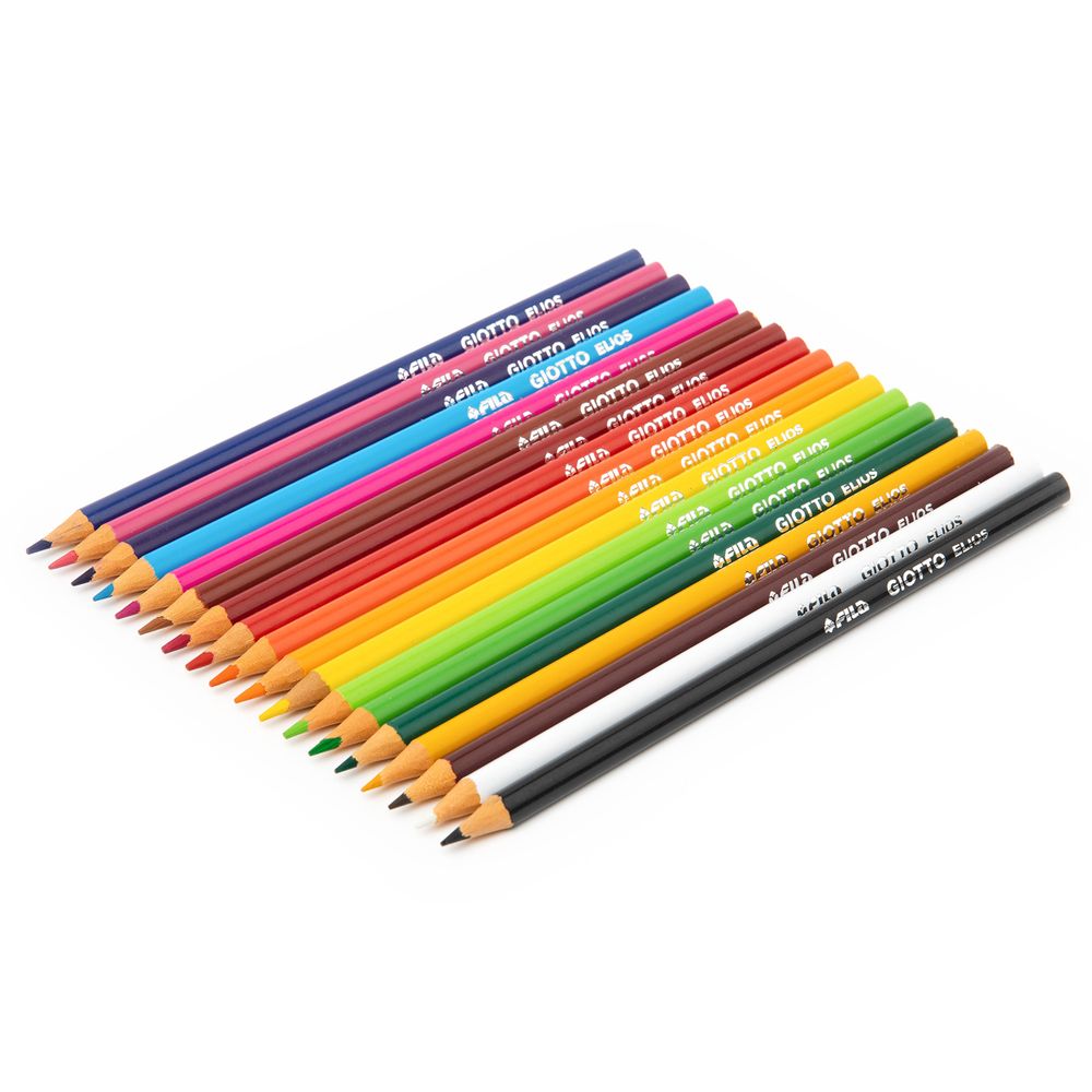 Карандаш цветной пластиковый трехгранный заточенный 18 цв, Giotto F277900