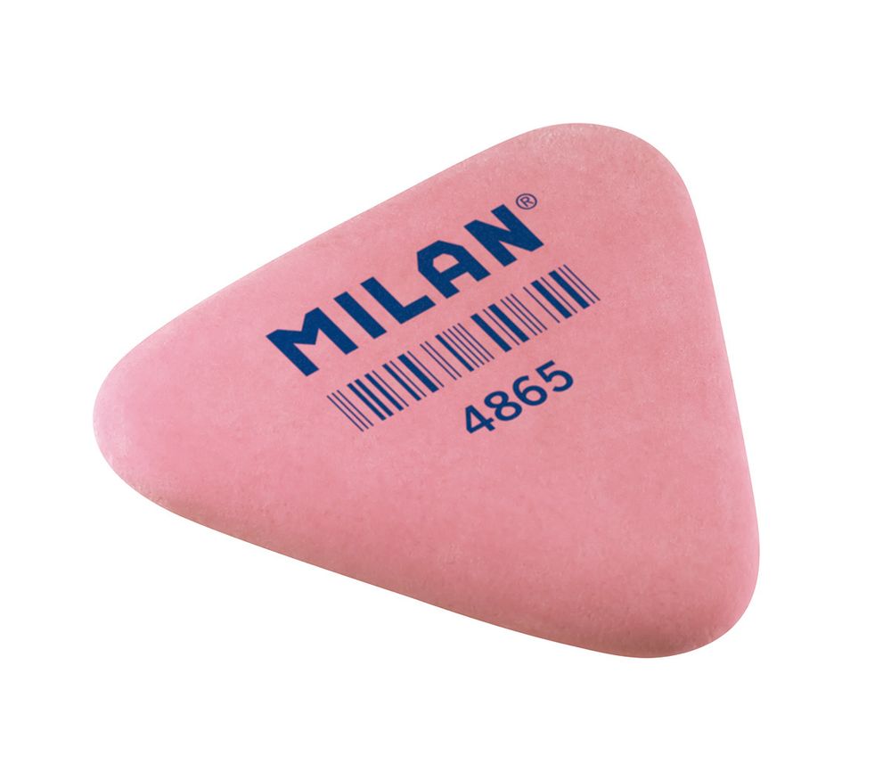 Ластик треугольный гибкий из синтетического каучука 3.6х3.3х0.6 см, 65 шт, CNM4865 ассорти, Milan 100068669424