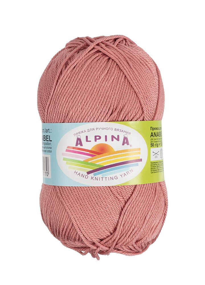Пряжа Alpina Anabel / уп.10 мот. по 50г, 120м, 028г, розовый