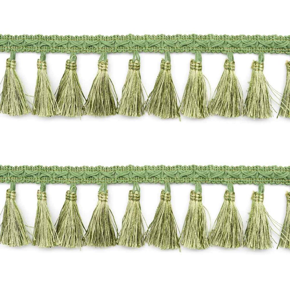 Бахрома отделочная 70.0 мм / 10 метров, с кистями 172 фисташковый