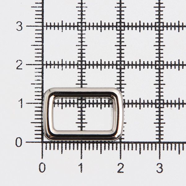 Рамка прямоугольная металл 15 мм /21х14 мм/ никель, ГУ12749, 4 шт