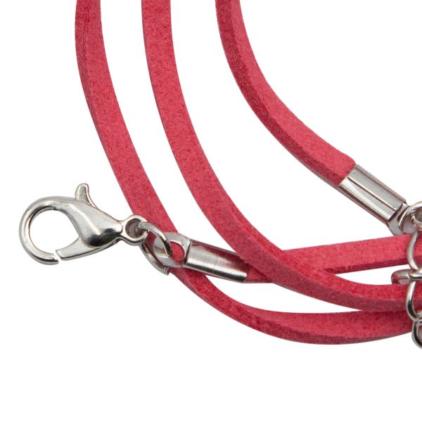 Шнур с замком замшевый, 2мм, 45см. Astra&Craft (6053 красный), 65237