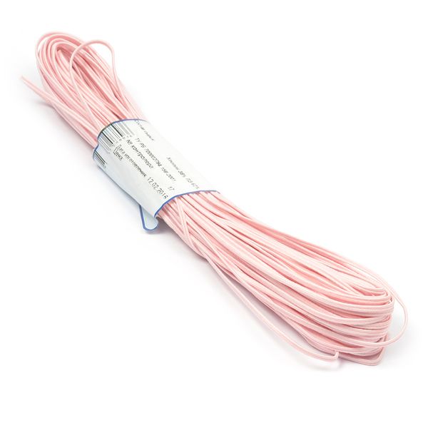 Шнур сутажный ⌀2.5-3.0 мм / 20 метров, св.розовый