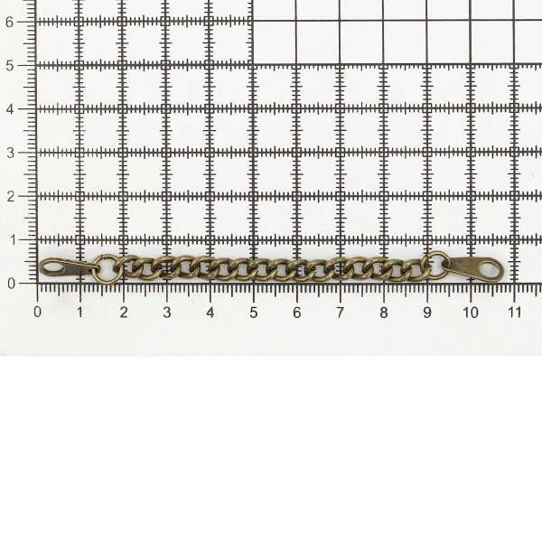 Вешалка-цепочка для одежды 100х5 мм, металл, бронза, 10 шт, ГНУ268