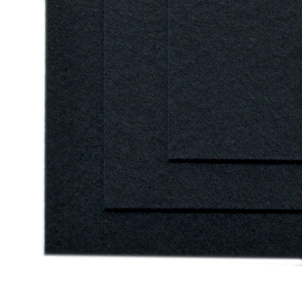 Фетр листовой жесткий 1.0 мм, 20х30 см, 10 шт, цв. 655 иссиня черный