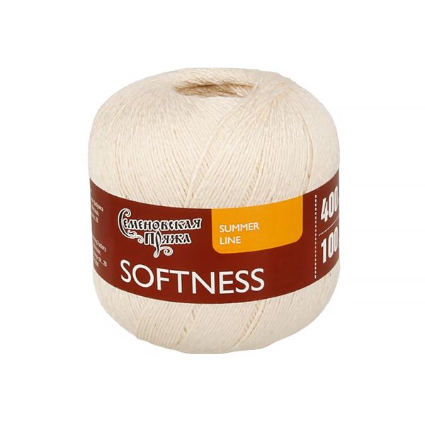 Пряжа Семеновская Softness Нежность / уп.5 мот. по 100г, 400м, 0634, суров.+В