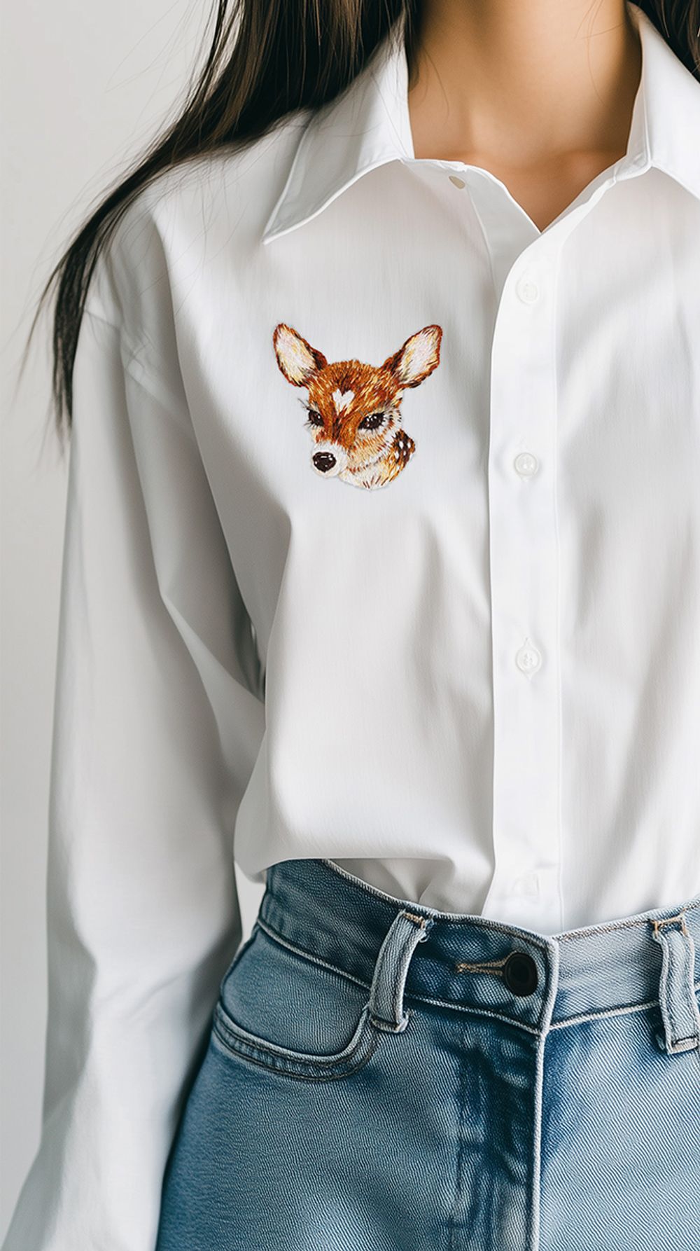 Набор для вышивания нитками Panna Живая картина JK-2289, Маленький олененок, 6х6 см