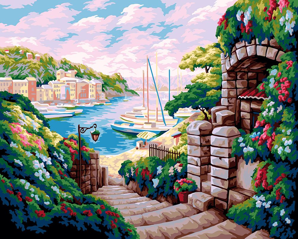 Картина по номерам Фрея, Лазурное побережье, 50х40 см