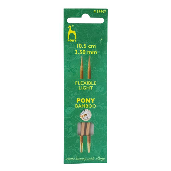 Спицы съемные Pony Bamboo ⌀3.5 мм, 10.5 см, бамбук, 2 шт, 57907