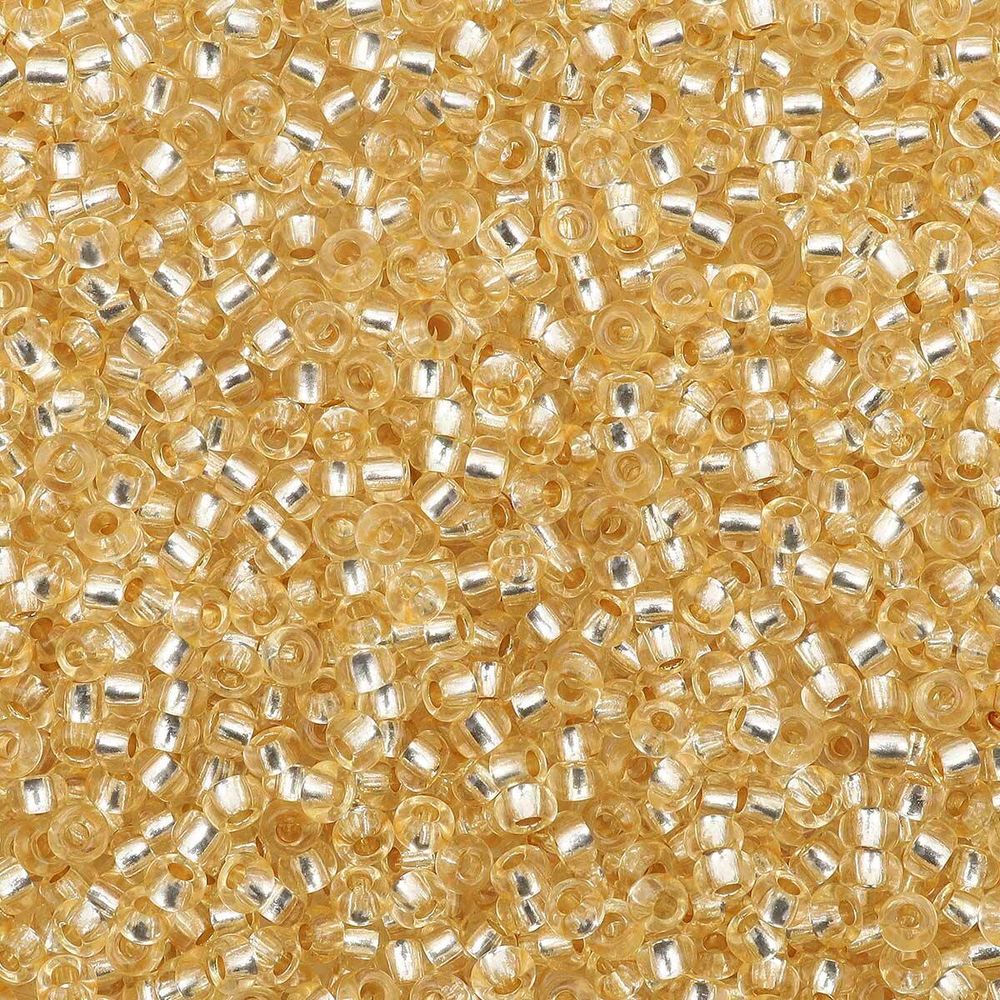 Бисер Preciosa прозрачный с серебр.центром 10/0 (2.3 мм), круг.отв., 50г, (78282)